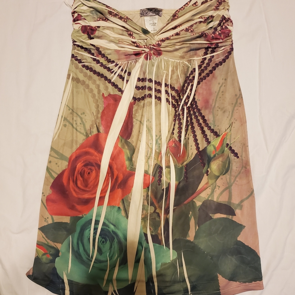 Strapless mini dress